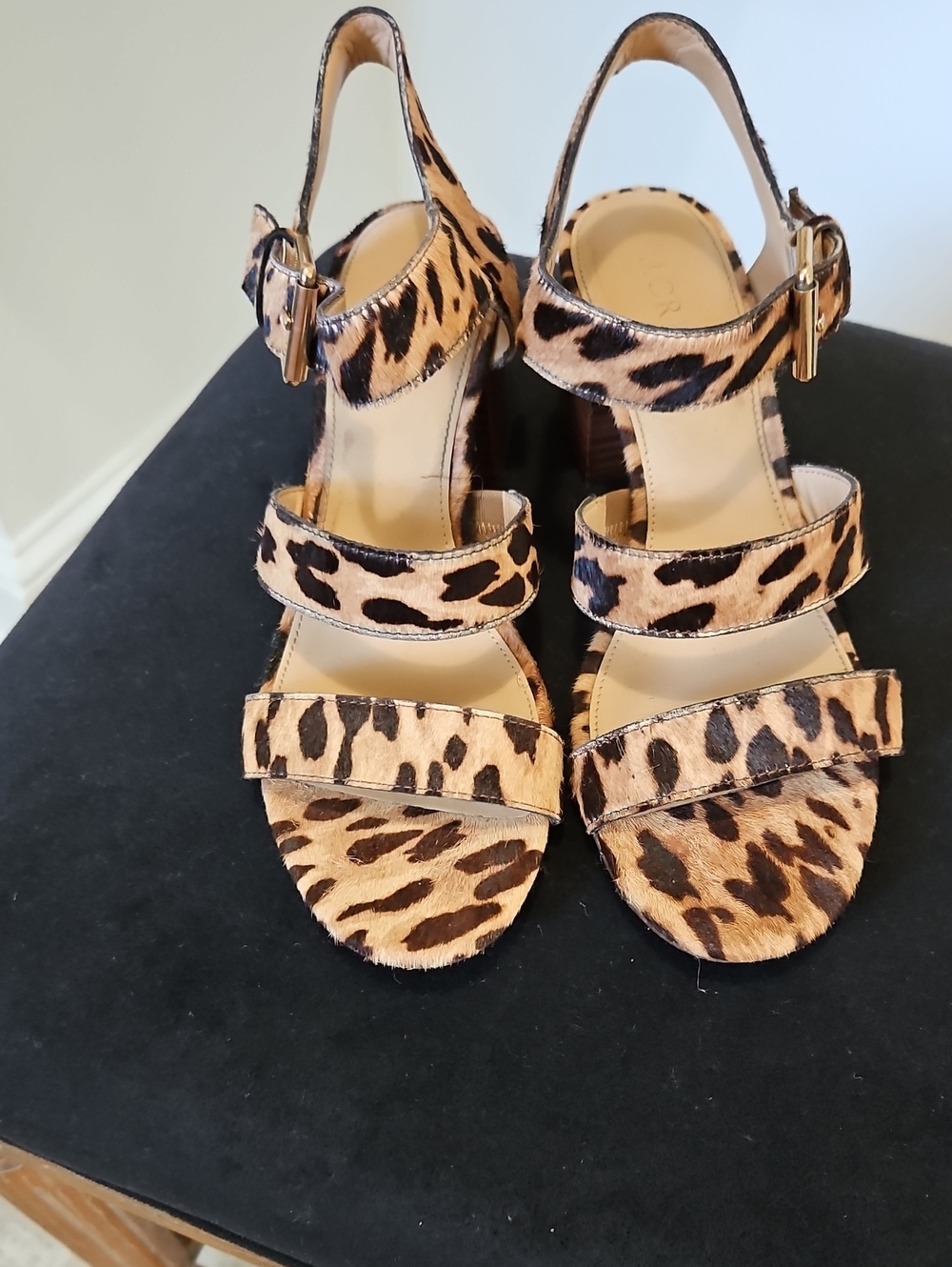 J Crew Leopard Print Strappy Women's Sandals - Brown